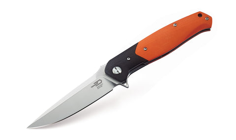 BESTECH SWORDFISH BG03C Black and Orange G10 Handle 3.94" D2 Blade