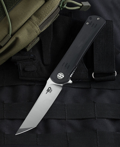 BESTECH KENDO BG06A-1 Black G10 Handle 3.5" D2 Blade