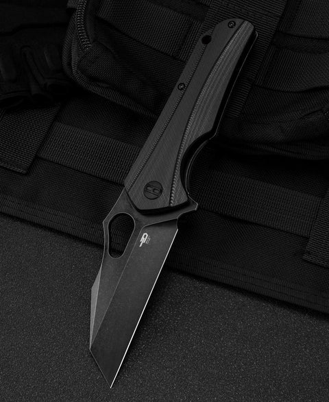 BESTECH OPERATOR Black G10 Handle: 3.47" D2 Blade BG36B