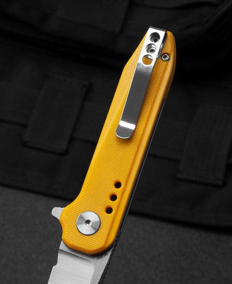 BESTECH SYNTAX Yellow G10 Handle: 2.84" 14C28N Blade BG40B