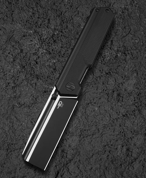 BESTECH TARDIS G10 Handle: 3.15" Black DLC+Satin D2 Blade Liner Lock BG54A
