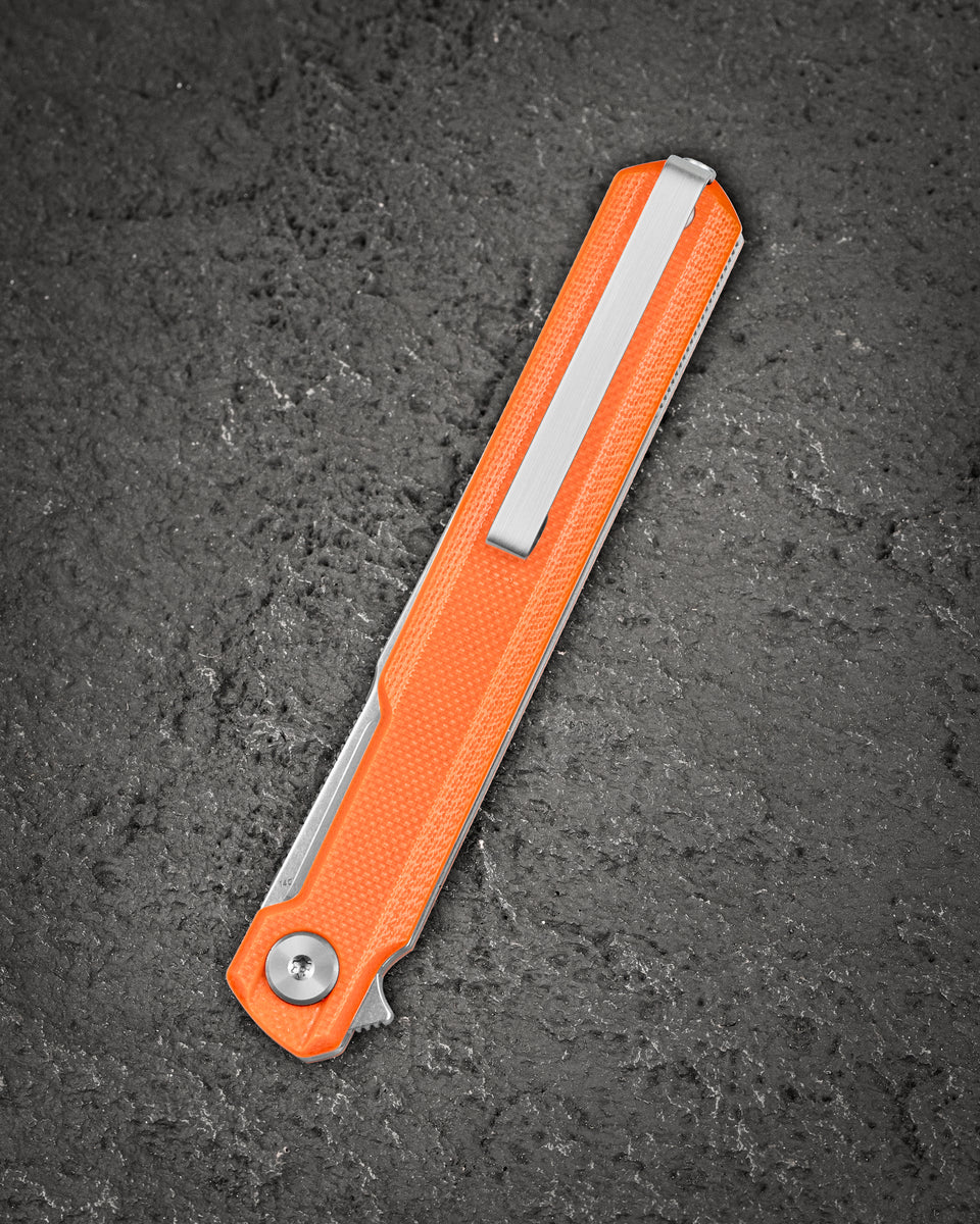 BESTECH DUOZ BG65B Orange G10 Handle: 3.34