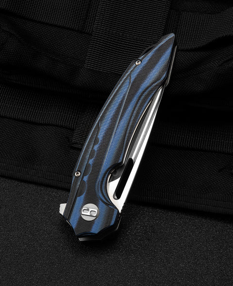 BESTECH ORNETTA Interlayer with Carbon Fiber and G10 Handle: 3.54" N690 Blade BL02A