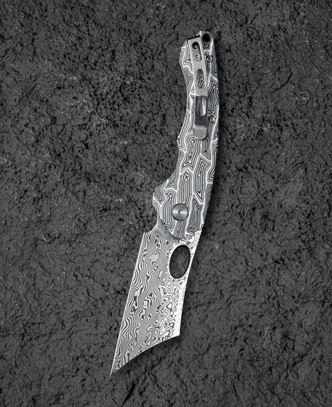 BESTECH SKIRMISH Damascus G10 Handle: 3.23" Damascus Blade BL07A
