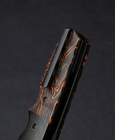 BESTECH FREEFALL BT2007B Titanium+Black Orange G10 Handle: 2.65" S35VN Blade