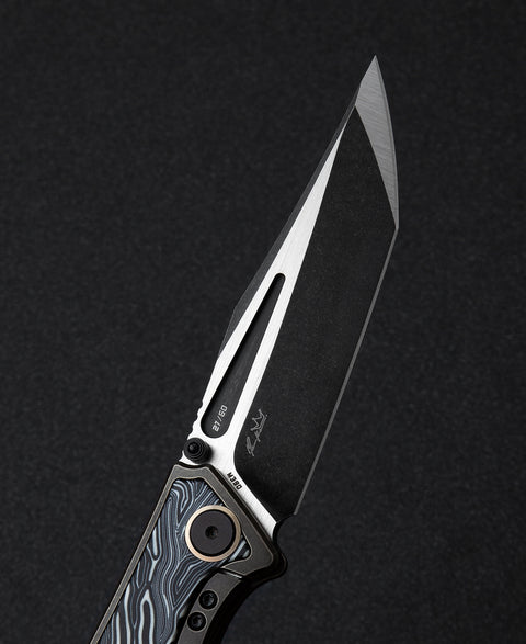 BESTECH TOGATTA BT2102B Titanium+G10 Inlay Handle: 3.74" M390 Blade