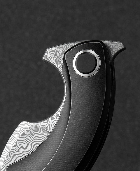 BESTECH STRELIT BT2103H Titanium Handle: 2.19" Damascus Blade
