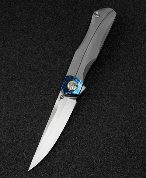 BESTECH THYRA BT2106F Titanium+Timascus Inlay Handle: 3.56" M390 Blade