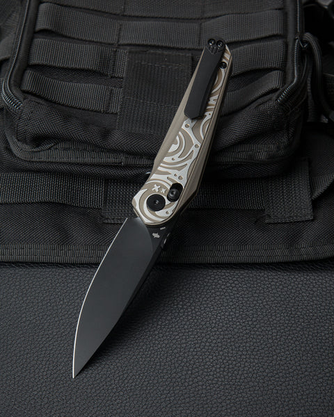 BESTECH MOTHUS BT2206C Titanium Handle: 3.47" M390 Blade
