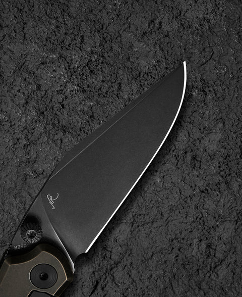 BESTECH ICARUS BT2302B Titanium Handle: 2.65" M390 Blade