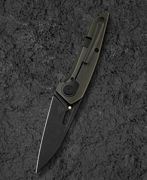 BESTECH VK-VOID BT2305D Black Bronze Stonewash Titanium Handle: 2.85" Black Stonewash Elmax Blade