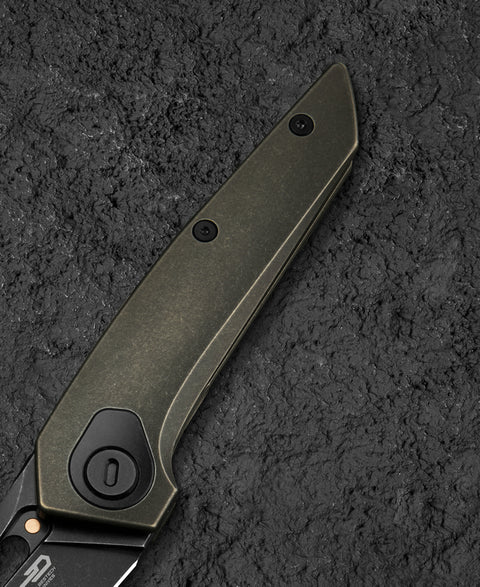BESTECH VK-VOID BT2305D Black Bronze Stonewash Titanium Handle: 2.85" Black Stonewash Elmax Blade