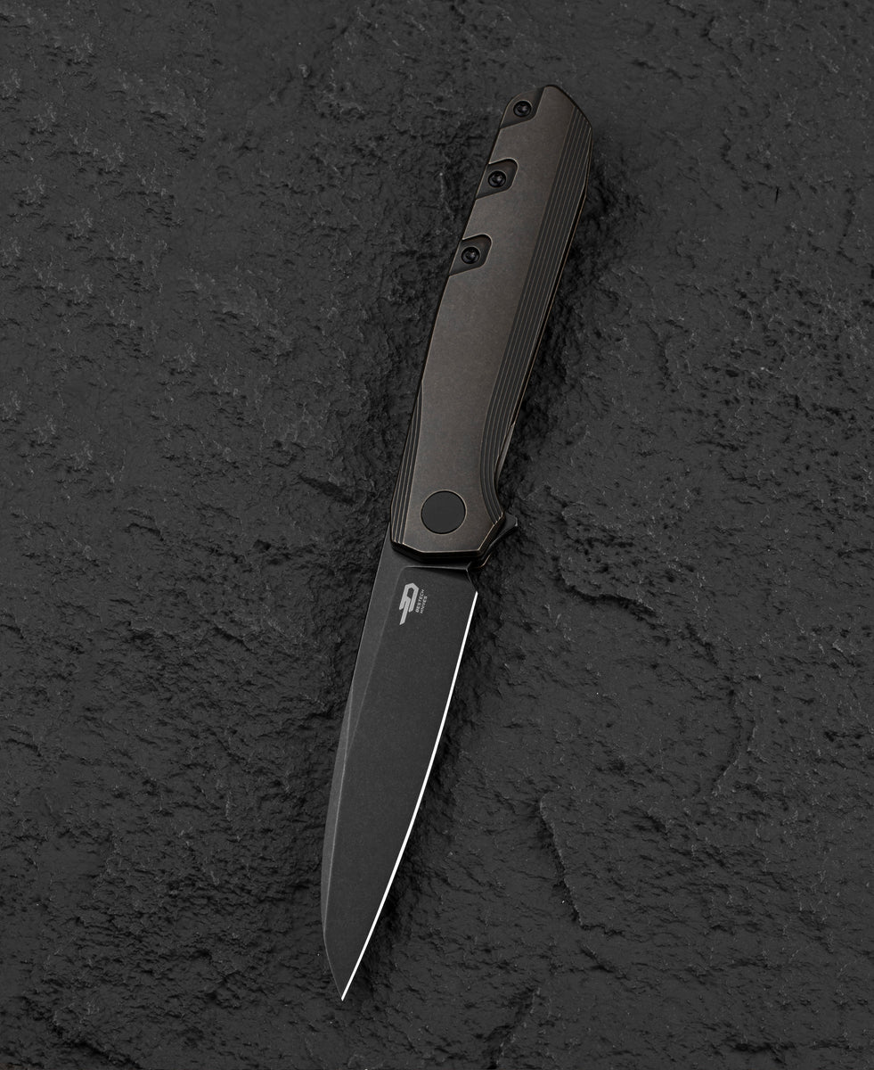 BESTECH 9 BT2408B 3.78" M390 Blade Titanium Handle– Bestech Knives