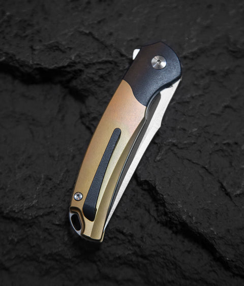 BESTECH SUPERNOVA BT2111B Titanium+Zirconium Bolster Handle: 3.07" M390 Blade