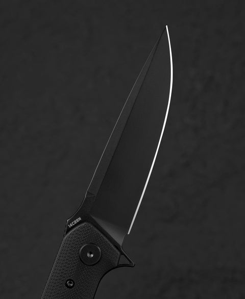 BESTECH SWORDFISH BG62A Black and White G10 Handle 3.94" 14C28N Blade