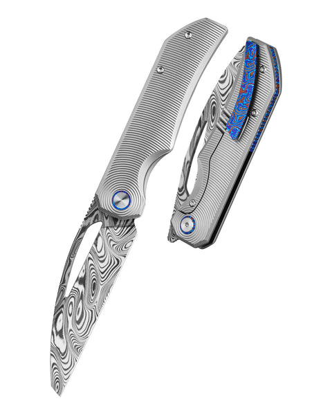 BESTECH TAIPAN BT2503G Titanium Handle: 3.728'' Hollow Grinds MagnaCut Blade