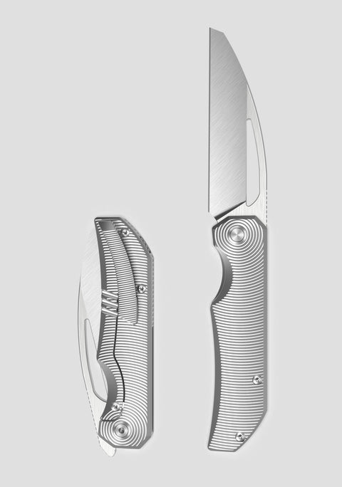 [Pre-Order] BESTECH MINI TAIPAN BT2603C Titanium Handle: 3.25'' Hollow Grinds MagnaCut Blade