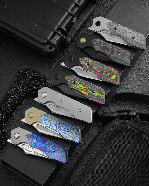 BESTECH DACTYL BT2608E Titanium with Camo Carbon - Shipwreck Inlays Handle: 2.98
