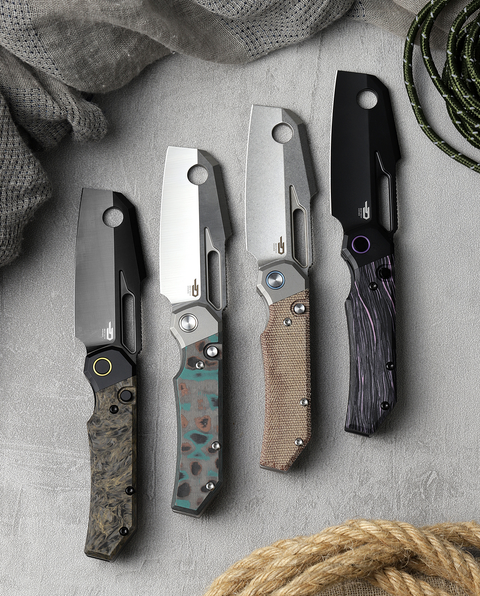 BESTECH NYRRDREKI BT2607A Titanium with Micarta Inlays Handle: 3.08