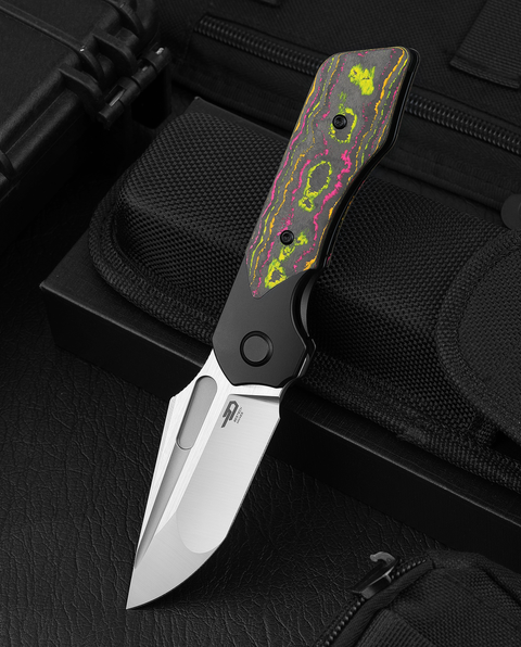 BESTECH DACTYL BT2608E Titanium with Camo Carbon - Shipwreck Inlays Handle: 2.98