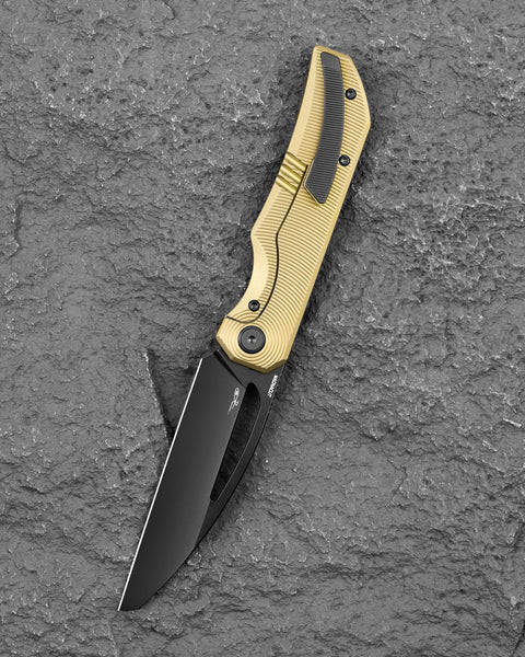 BESTECH TAIPAN BT2503B Titanium Handle: 3.728'' MagnaCut Blade