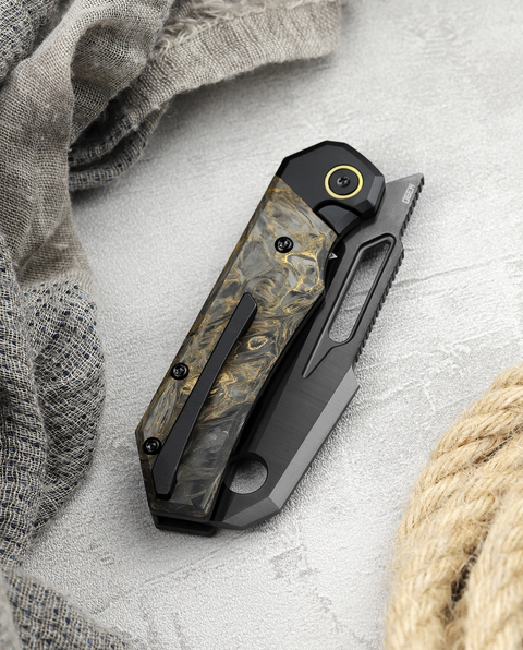 BESTECH NYRRDREKI BT2607A Titanium with Micarta Inlays Handle: 3.08