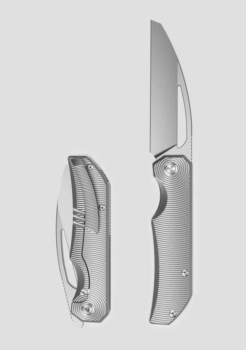 [Pre-Order] BESTECH MINI TAIPAN BT2603A Titanium Handle: 3.25'' Hollow Grinds MagnaCut Blade