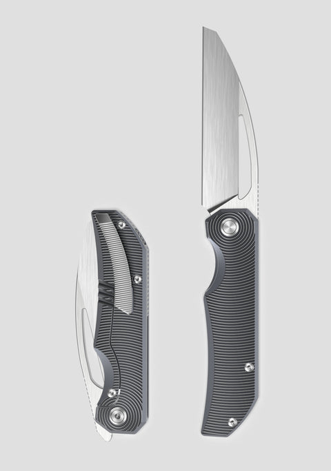 [Pre-Order] BESTECH MINI TAIPAN BT2603D Titanium Handle: 3.25'' Hollow Grinds MagnaCut Blade