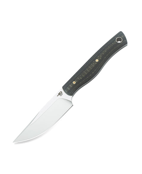 BESTECH HEIDIBLACKSMITH#1 BFK01C Interlayer with Carbon Fiber and G10 Handle 3.15" D2 Blade