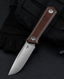BESTECH HEDRON BFK02D Brown Canvas Micarta Handle 3.76