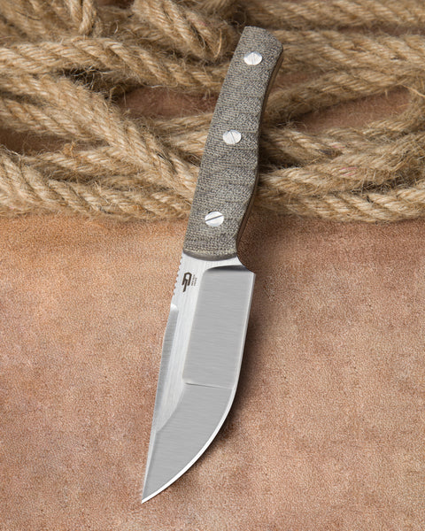 BESTECH HEIDIBLACKSMITH#2 BFK04C Canvas Micarta Handle: 3.92" S35VN Blade