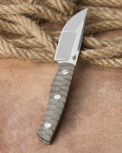 BESTECH HEIDIBLACKSMITH#2 BFK04C Canvas Micarta Handle: 3.92" S35VN Blade