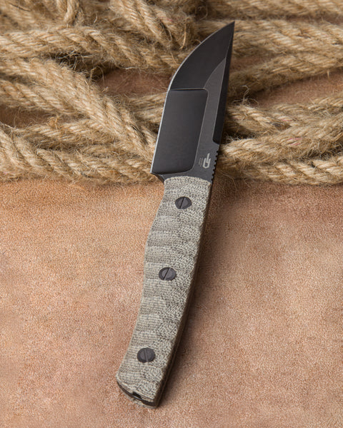 BESTECH HEIDIBLACKSMITH#2 BFK04D Canvas Micarta Handle 3.92" S35VN Blade