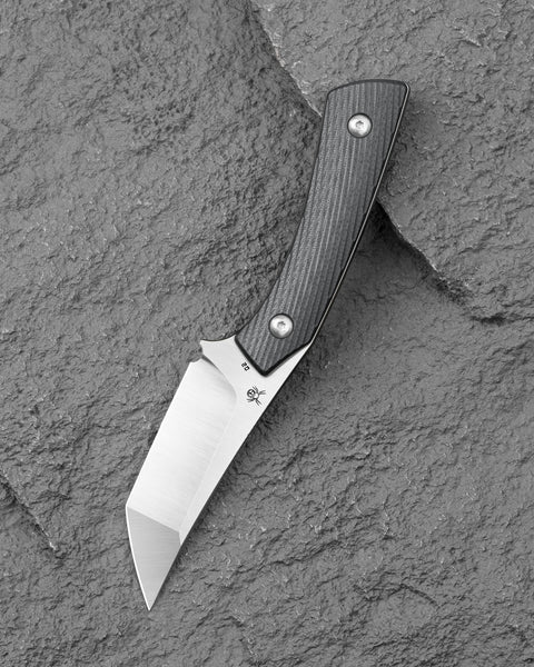 BESTECH STEP BFK06A 3.193'' D2 Blade Black G10 Handle with Kydex Sheath