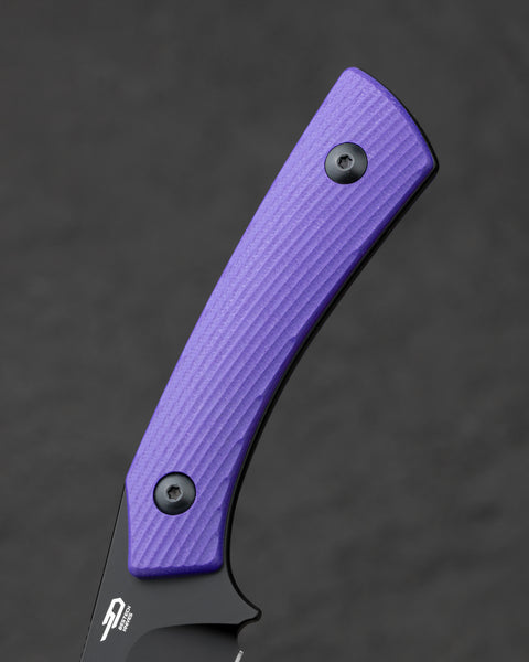 BESTECH STEP BFK06C 3.193'' D2 Blade Purple G10 Handle with Kydex Sheath