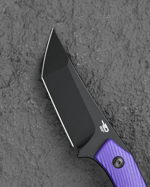BESTECH STEP BFK06C 3.193'' D2 Blade Purple G10 Handle with Kydex Sheath