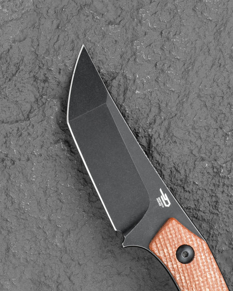BESTECH STEP BFK06D 3.193'' D2 Blade Brown Micarta Handle with Kydex Sheath