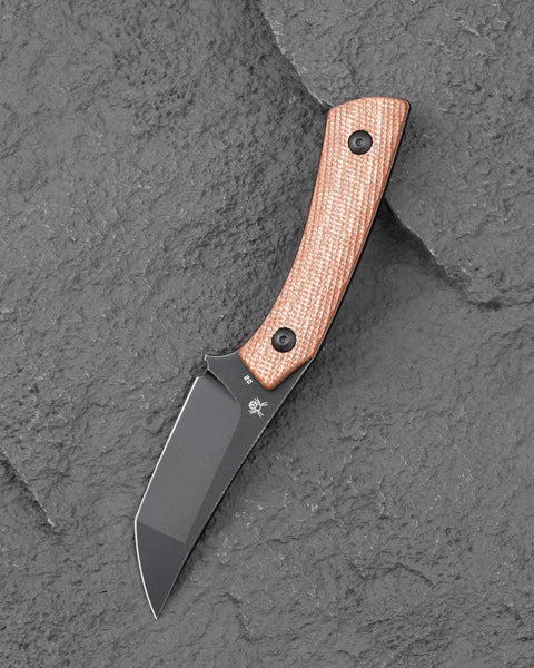 BESTECH STEP BFK06D 3.193'' D2 Blade Brown Micarta Handle with Kydex Sheath