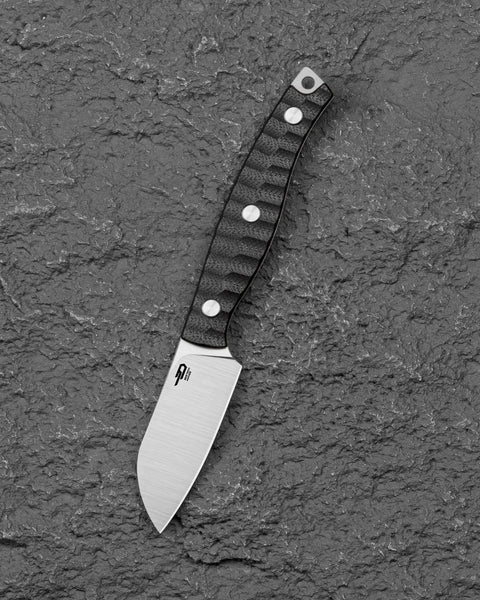 BESTECH HEIDIBLACKSMITH#3 BFK07A Black G10 Handle 2.31" 14C28N Blade