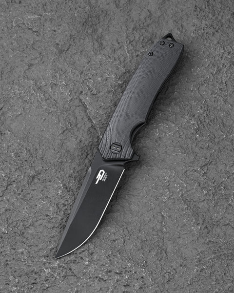 BESTECH LION BG01D Black G10 Handle 3.47" D2 Blade