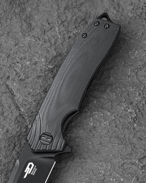 BESTECH LION BG01D Black G10 Handle 3.47" D2 Blade