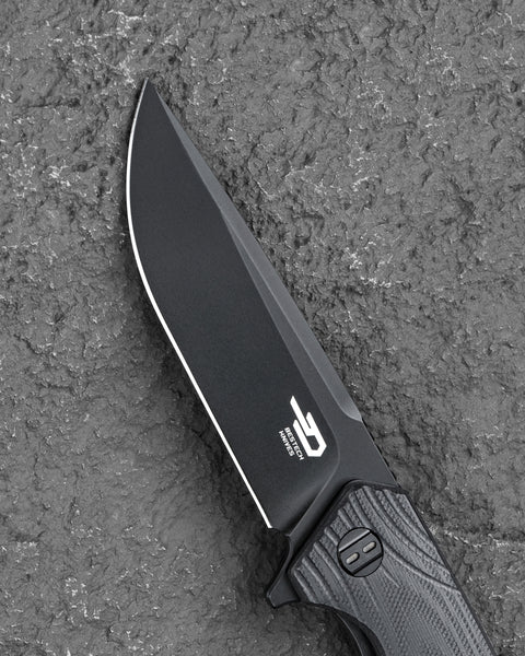 BESTECH LION BG01D Black G10 Handle 3.47" D2 Blade