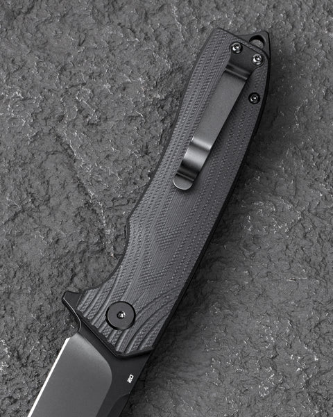 BESTECH LION BG01D Black G10 Handle 3.47" D2 Blade
