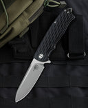 BESTECH GRAMPUS BG02A Black G10 Handle 3.47
