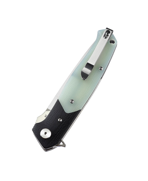 BESTECH SWORDFISH BG03E Black and Jade G10 Handle 3.94" D2 Blade