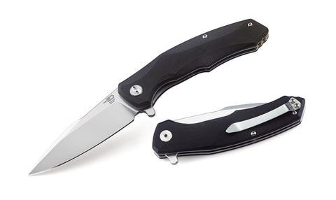 BESTECH WARWOLF BG04A Black G10 Handle 3.5" D2 Blade