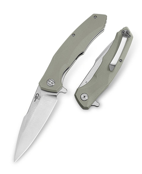 BESTECH WARWOLF BG04C Beige G10 Handle 3.5" D2 Blade