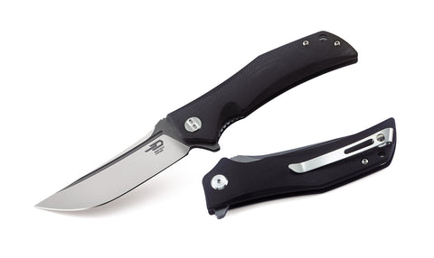 BESTECH SCIMITAR BG05A-2 Black G10 Handle 3.5" D2 Blade