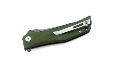 BESTECH SCIMITAR BG05B-2 Army Green G10 Handle 3.5" D2 Blade
