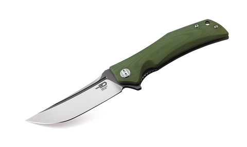 BESTECH SCIMITAR BG05B-2 Army Green G10 Handle 3.5" D2 Blade